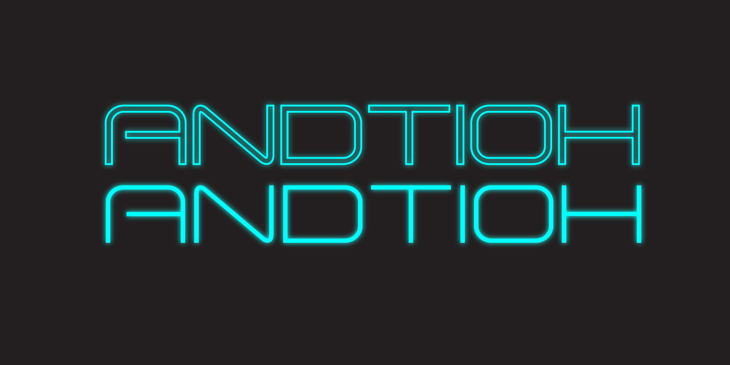 Andtioh Typeface for Modern Maker Brands