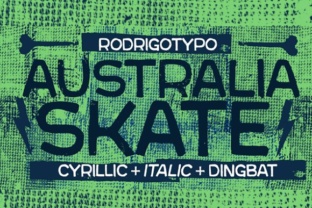 Australia Skate: A Raw Display Typeface for Bold Editorial Design