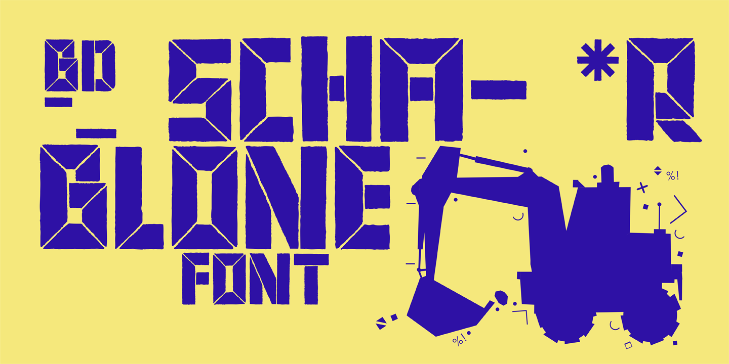 BD Schablone Display Font for Digital Interfaces