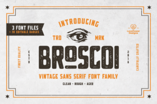 Broscoi Family: A Bold Display Typeface for Campaigns