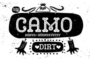 Camo Dirt: A Bold Display Font for Branding