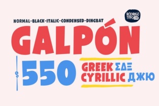 Galpon Family: Playful Display Fonts for Makers