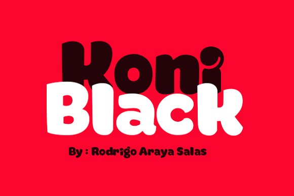 Koniblack: A Bold Display Font for Small Business Branding