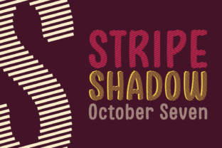 Stripe Shadow October Seven Typeface for Web Design