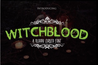 Witchblood: A Spooky Display Font for Halloween